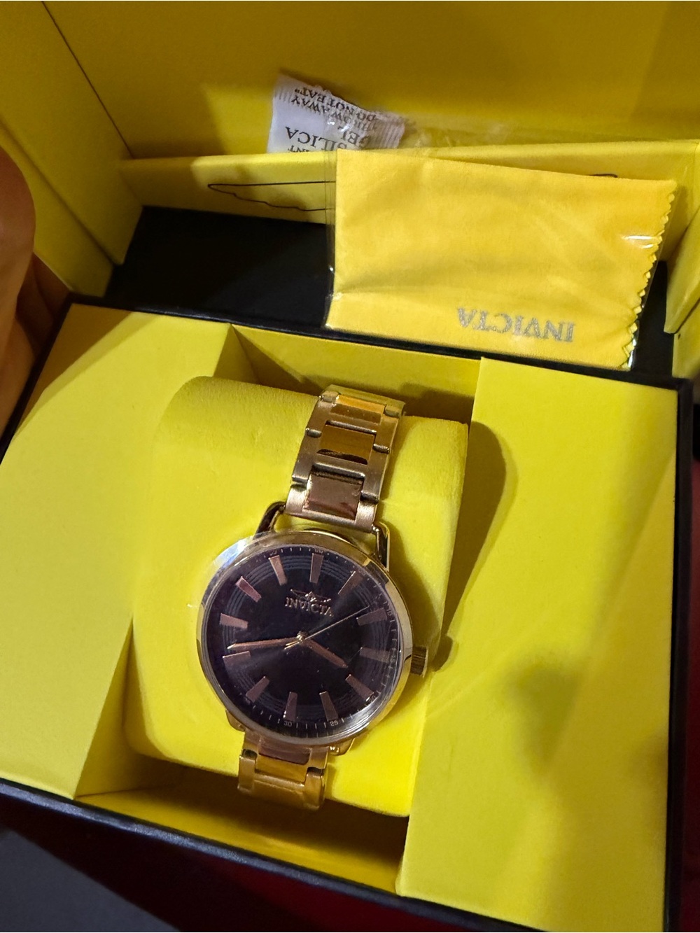 Invicta Gold and Black Men's Bracelet Watch